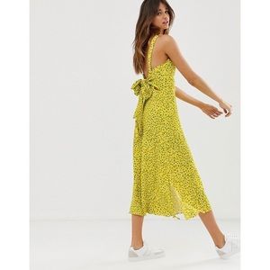 Whistles Llora Leopard Green Midi Sundress